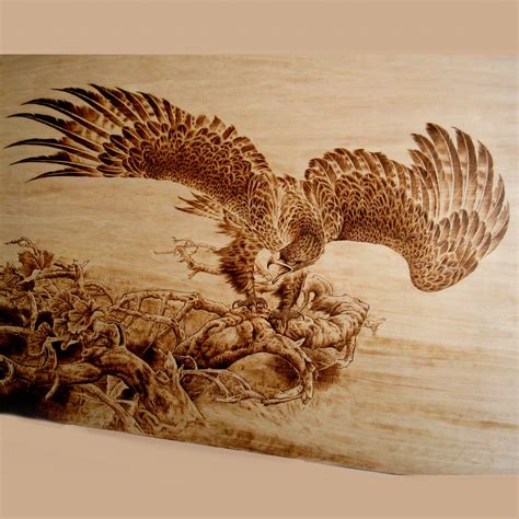pyrography of Japan | Wood Burning Eagle 3 | inspiration for pyrography ...