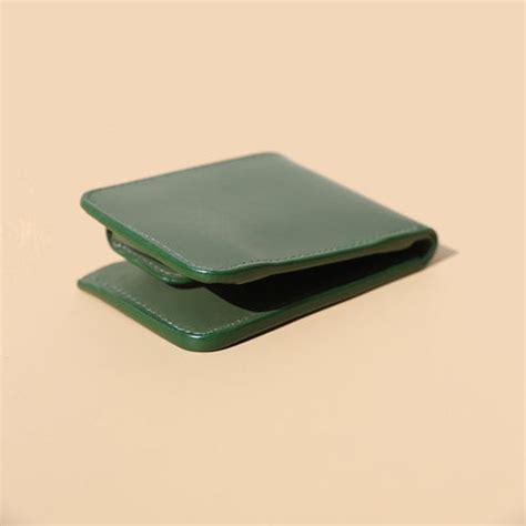 Green Bifold Wallet & Coin Pouch – Bicyclist: Handmade Leather Goods