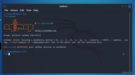 Sqlmap Tutorial Kali 的图像结果