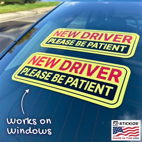 Snapklik.com : Stickios Non-Magnetic New Driver Stickers - Removable ...