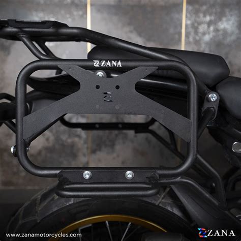 ZANA Saddle Stay Mild Steel with Jerry Can Mount V2 for Royal Enfield ...