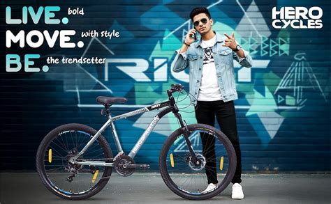 Buy Hero RIOT 26T 21 Gear Mountain Bicycle for Mens | Grey-Black ...