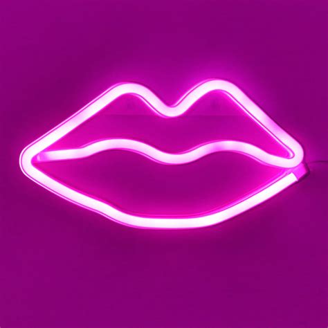 Pink Lips Wall LED Neon Light Sign – handmadelovebytanya