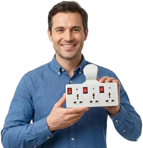 Drumstone (𝐒𝐩𝐞𝐜𝐢𝐚𝐥 𝟏𝟓 𝐘𝐞𝐚𝐫𝐬 𝐖𝐚𝐫𝐫𝐚𝐧𝐭𝐲) Cordless 3-Pin Multi Plug Wall ...