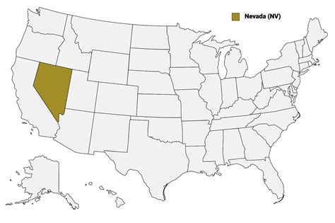 Nevada Map Location Usa Nevada Map Editable PowerPoint Maps