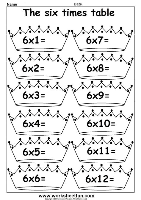 Printable Multiplication Table 9