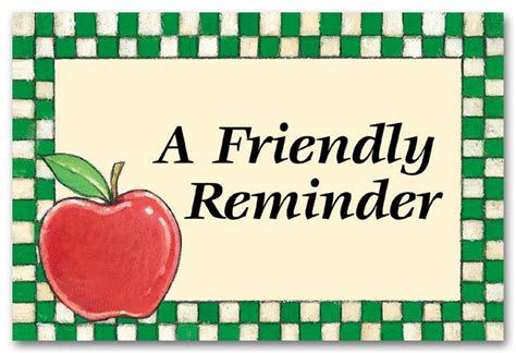 Friendly Reminders - ClipArt Best