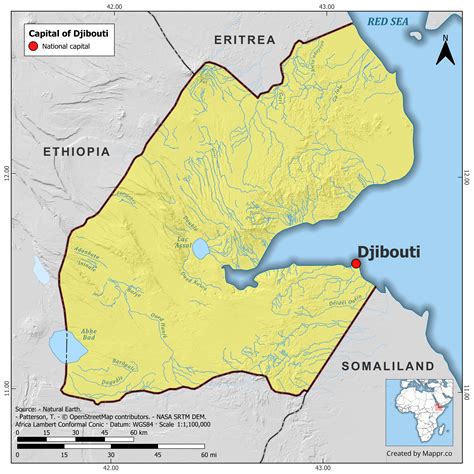 Djibouti Maps | Mappr