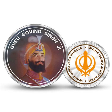 999 Silver Gurugobind Singh Ji Coin: Sikhism & Spirituality