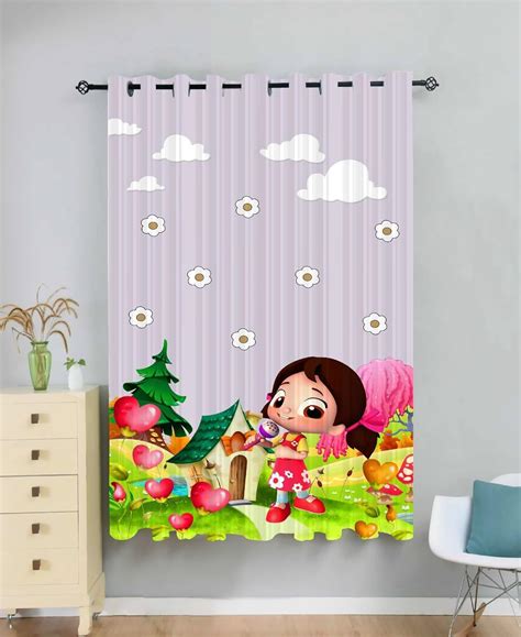 Buy Newturn Textiles Luxury Kids Window Curtain Pack of 1- Animated ...