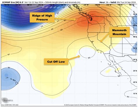 Mammoth Momuntain Weather Forecast from the Snowman