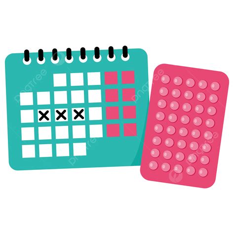 Píldora Anticonceptiva Del Método Del Ritmo Del Calendario PNG ,dibujos Anticoncepción, Control ...