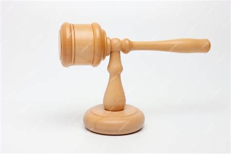 Premium Photo | Judge wooden mallet on white background laws and justice