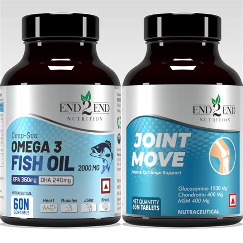 End2End Nutrition Omega 3 Fish Oil and Joint Move : Amazon.in: Health ...