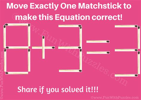 Image result for Matchstick Math Riddles