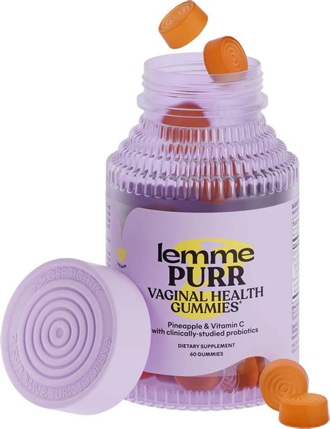 Amazon.com: Lemme Purr Vaginal Probiotic Gummies for Women - Balanced pH, Healthy Odor, Yeast ...