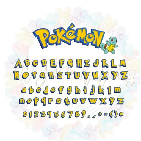 Pokemon Schrift Alphabet und Zahl PNG SVG-Dateien nur - Etsy.de