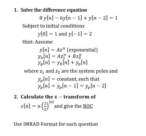 Image result for Difference Equation Example