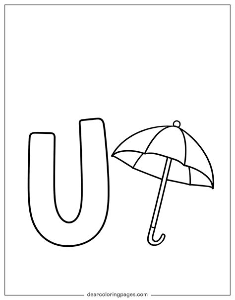 Letter U Coloring 的图像结果