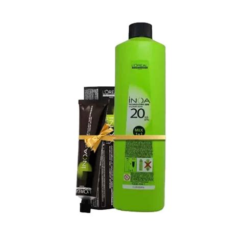 Loreal Inoa Hair Color 60G 3.0 Dark Brown + Developer 1000ml Combo ...