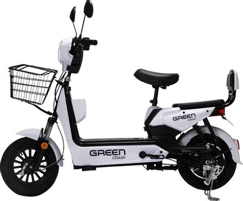 Sportal Green Udaan Electric Scooter for Adults with 40KM Range White ...