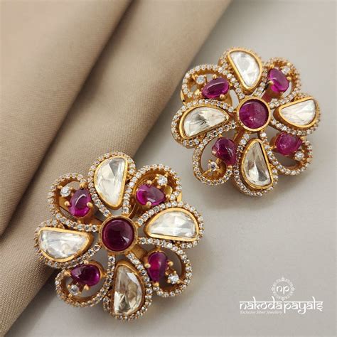 Silver Gold Plated Earrings – Page 15 – Nakoda Payals