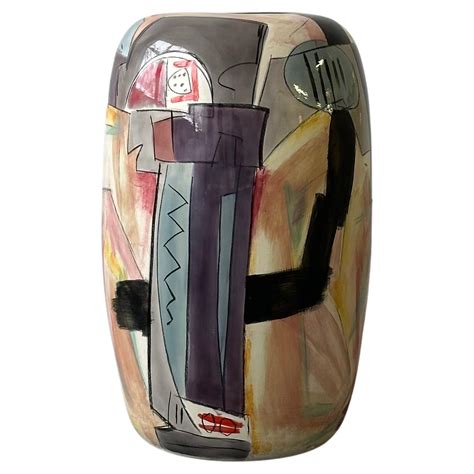 Monumental Blue and White Floor Vase or Dramatic Center Piece For Sale ...