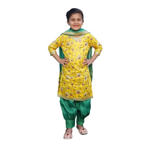 Punjabi Dress for Girls Traditional Folk Dance Costume for Kids ...