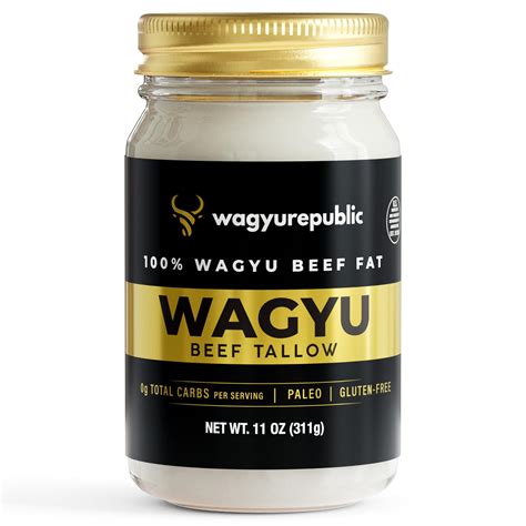Buy Republic Beef Tallow ⎸11oz Glass Jar, Grass Fed Beef Tallow, Great ...