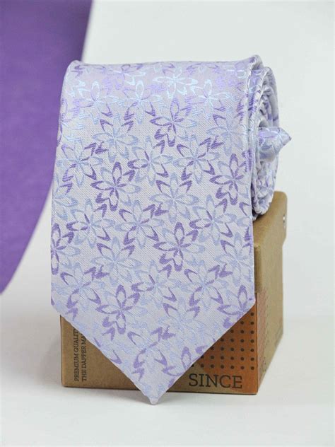 Purple Floral Broad Necktie