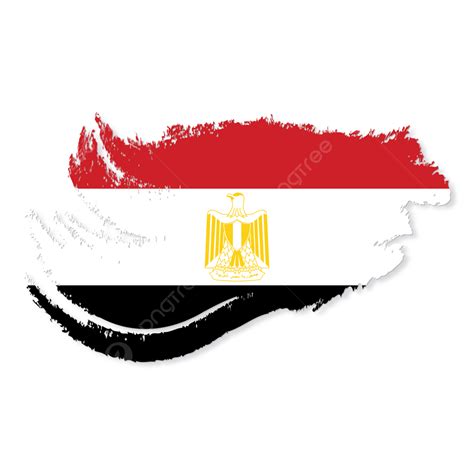 Egypt Flag Brush Stroke Clipart With Transparent, Egypt Flag, Egypt National Flag, Egypt Country ...