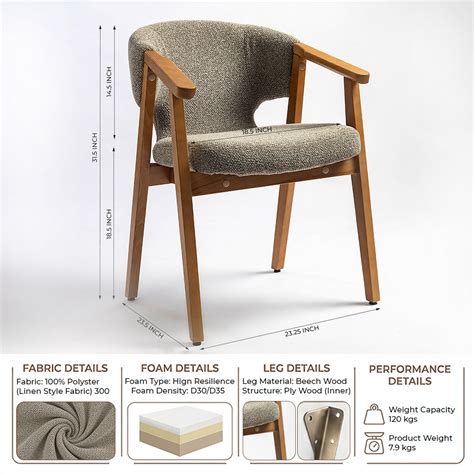 Buy Cleffy Beech Wood Dining Chair Online