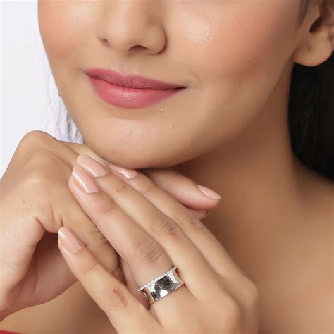 Smooth Surface Silver Plated Band Ring – VOYLLA