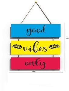 shashank Good vibes only name plate for hanging Price in India - Buy ...