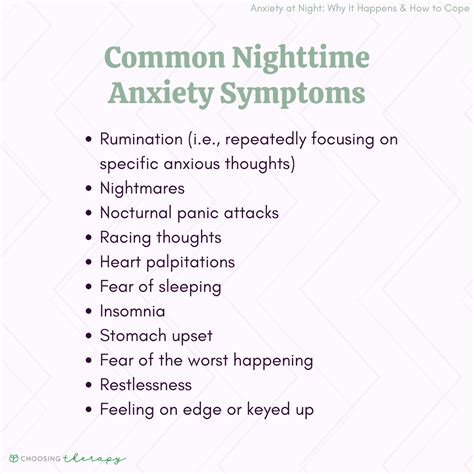 Anxiety At Night