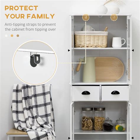 HOMCOM 61 Freestanding Kitchen Pantry, Traditional India | Ubuy
