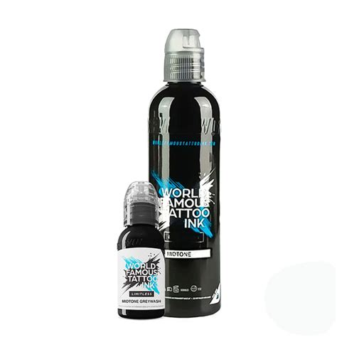 World Famous Limitless - Tattoo Ink - Midtone Greywash, 16,07
