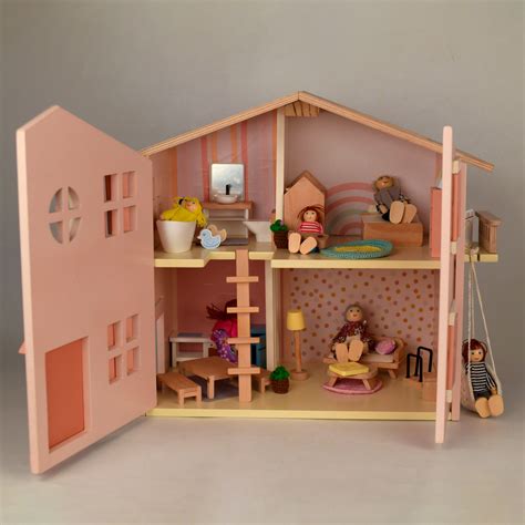 Best Pop's Doll House | Pink Wooden Doll House for Kids – PlayBox