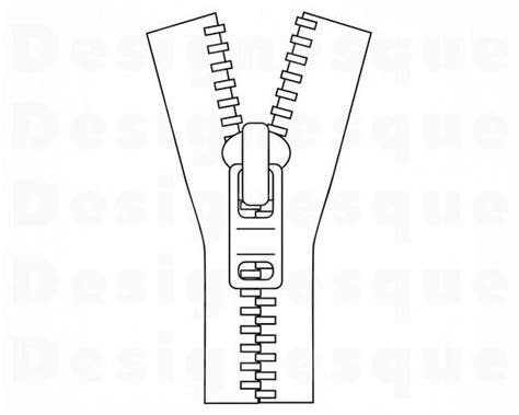 simple zipper drawing