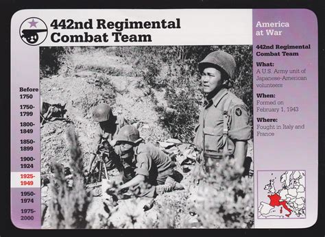442nd Regimental Combat Team WW2 Japanese-American Troops Photo GROLIER ...