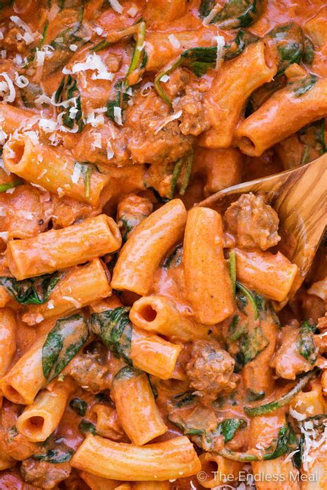 Creamy Italian Sausage Pasta with Spinach