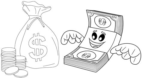Money Coloring Pages 的图像结果