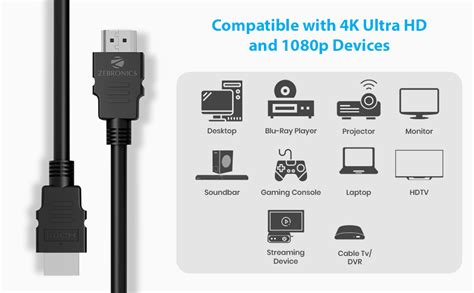 ZEBRONICS Haa3020C HDMI Cable 3M