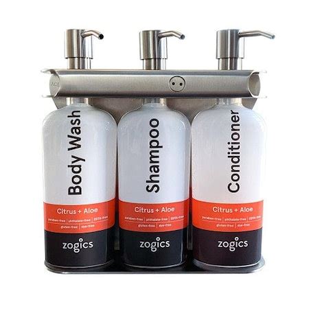 Zogics Citrus & Aloe Triple Amenity Station Fixture ASP300-Citrus&Aloe ...