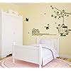 Decals Design 'Branch with Cage and Birds' Wall Sticker (PVC Vinyl, 70 ...