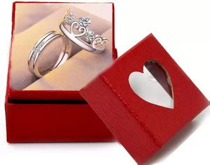 Lila Valentine Fashion Solitaire Couple Rings Crystal Hearts and Crown ...