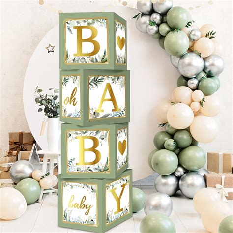 RUBFAC Sage Green Baby Boxes with Letters for Baby India | Ubuy