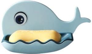 SpiderJuice Self Adhesive Wall Mounted Whale Shape Soap Holder Dish ...