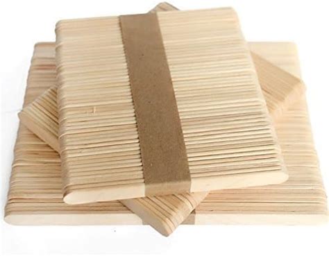Vibhuti Crafts Natural Wood Ice Cream Sticks/Popsicle Sticks - 100 Pcs ...
