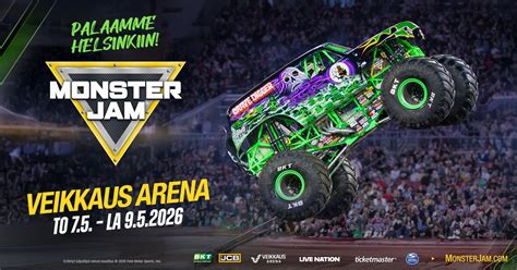 Monster Jam, Veikkaus Arena, Helsinki 7.–9.5.2026, Veikkaus Arena ...